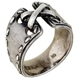 Hermès Hermes Silver 925 Band Ring Silvery