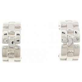 Orecchini a clip Cartier Maillon Panthère in oro bianco D'oro