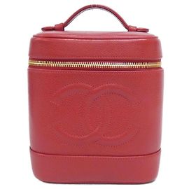 Bolsa Chanel 1998 em couro de bezerro granulado vermelho Vermelho