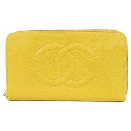 Cartera larga Chanel Timeless CC Line Amarillo