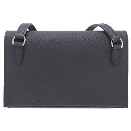 Hermès Portamonete Hermes in pelle Epsom nera Nero