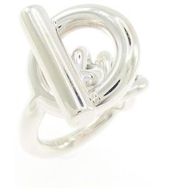 Anello Hermès Croisette Argento