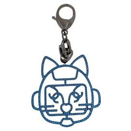 Porte-clés Chanel Cat Robot Bleu Métallisé