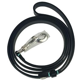 Tiffany & Co. Black Leather Dog Leash Black