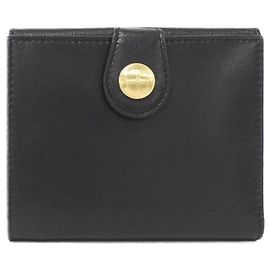 Gucci Bi-Fold Geldbörse aus schwarzem Leder Schwarz