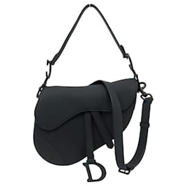 Christian Dior NEUE DIOR SADDLE SO BLACK MEDIUM HANDTASCHE SCHWARZES LEDER SCHULTERGURT Schwarz