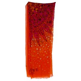 Lenço Loewe Vibrant Print em modal laranja Laranja