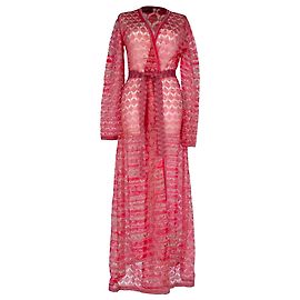 Abito Maxi Cover Up Missoni in Rayon Rosso Rosso