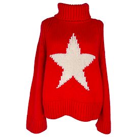 Goldbergh Beauty Star Strickpullover aus roter Wolle Rot