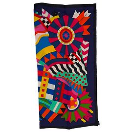 Hermès Cheval de Fête 90 in seta multicolore Multicolore