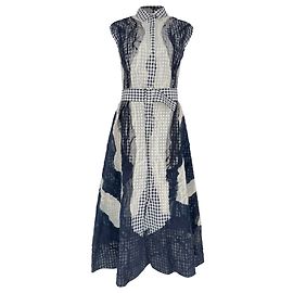 Robe midi Bottega Veneta à imprimé vichy en viscose multicolore Multicolore