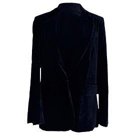 Stella Mc Cartney Stella McCartney Fluid Blazer in Navy Viscose Blue Navy blue