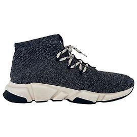 Balenciaga Speed Lace-Up Sneaker aus grauem Polyester Grau