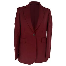 Joseph Single-Breasted Blazer in Burgundy Polyester Red Dark red