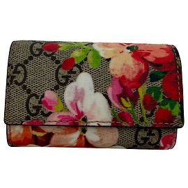 Gucci Supreme Blooms 6 Key Holder Case in Multicolor Coated Canvas Multiple colors
