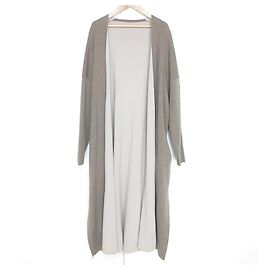 Autre Marque Chaos langer Strickkardigan-Mantel Braun Beige
