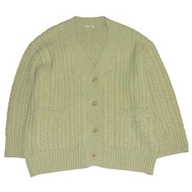 Autre Marque yori Wool Cable Knit Cardigan Other Green
