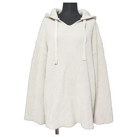 Autre Marque CLANE WIDE HOOD KNIT TOP Knit Pullover Beige