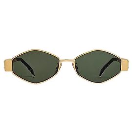 Céline Gafas de sol Triomphe Metal Gold Green Verde
