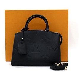 Louis Vuitton Borsa a mano e a tracolla Petit Palais Monogram Empreinte Nero