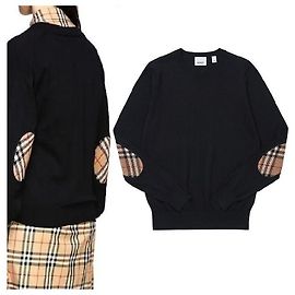 Burberry BEMPTON Damen Wollstrick mit Ellenbogen-Patches Mehrfarben