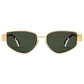 Céline Gafas de sol Triomphe Metal Gold Green Verde