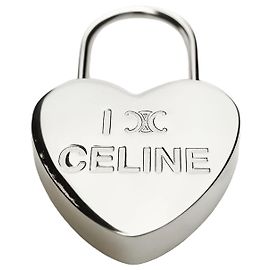 Céline Lucchetto Cuore in Ottone Finitura Rodio Argento Argento