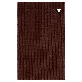 Céline Cachecol sem costura em cashmere Castanho Marrom