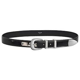 Céline Western Belt Taurillon Leather Black Black