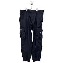 Prada Nylon Cargo Pants with Triangle Logo Black