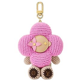 Louis Vuitton Charm per borsa Vivienne in crochet rosa Rosa