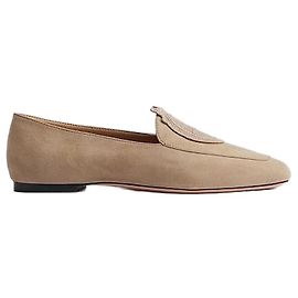Dior Mocassin Medallion en cuir de chèvre suédé Beige Marron