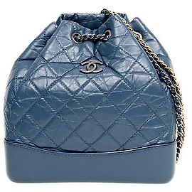 Chanel Navy Gabrielle Backpack Blue