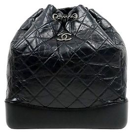 Chanel Gabrielle Rucksack Schwarz Schwarz