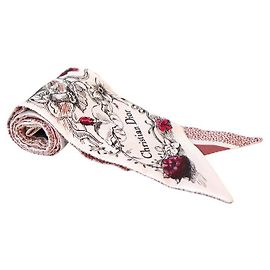 Dior Écharpe à fleurs roses Rose