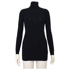Hermès Gola alta em cashmere e seda azul marinho para mulher Azul