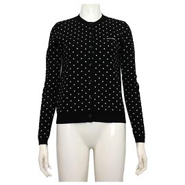 Miu Miu Cardigã de viscose com bolinhas para mulher Multicor