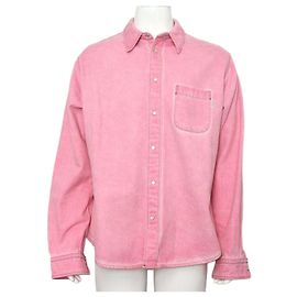 Marni Gewaschenes Baumwoll-Denimhemd für Herren Rosa Pink