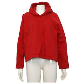 Balenciaga T-shirt com capuz vermelho para mulher em algodão Vermelho