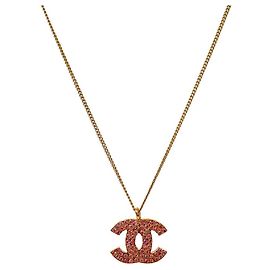 Chanel Collana CC in oro e zirconi rosa Rosa