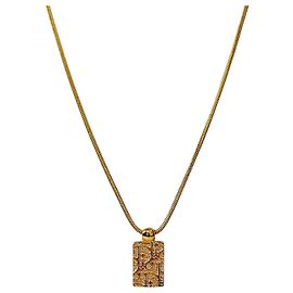 Dior Collier Gold Cubic Oblique Plate Doré