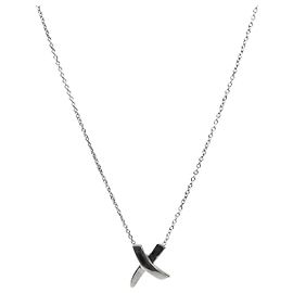 Tiffany & Co Paloma Graffiti Silver Halskette Silber