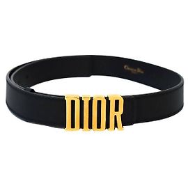 Dior Black D-Pence Ledergürtel Größe Schwarz