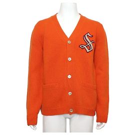 Gucci Cardigan unisexe en laine sur commande spéciale Orange