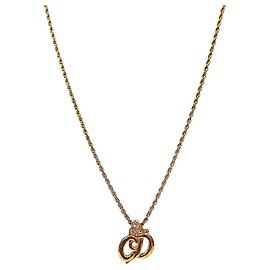 Dior Cubic CD Gold Halskette Golden