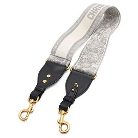 Dior Gray Oblique Ring Shoulder Strap Brown