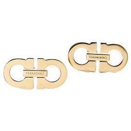 Salvatore Ferragamo Pendientes Gancini Dorado