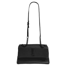 Saint Laurent Borsa a tracolla Monogram West Chain Hollywood Black Medium Nero