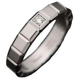Chopard White Gold Diamond Ice Cube Ring Size White