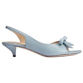 Louis Vuitton Slingback-Sandalen mit Schleifenabsatz aus Blue Sky Lambskin Blau